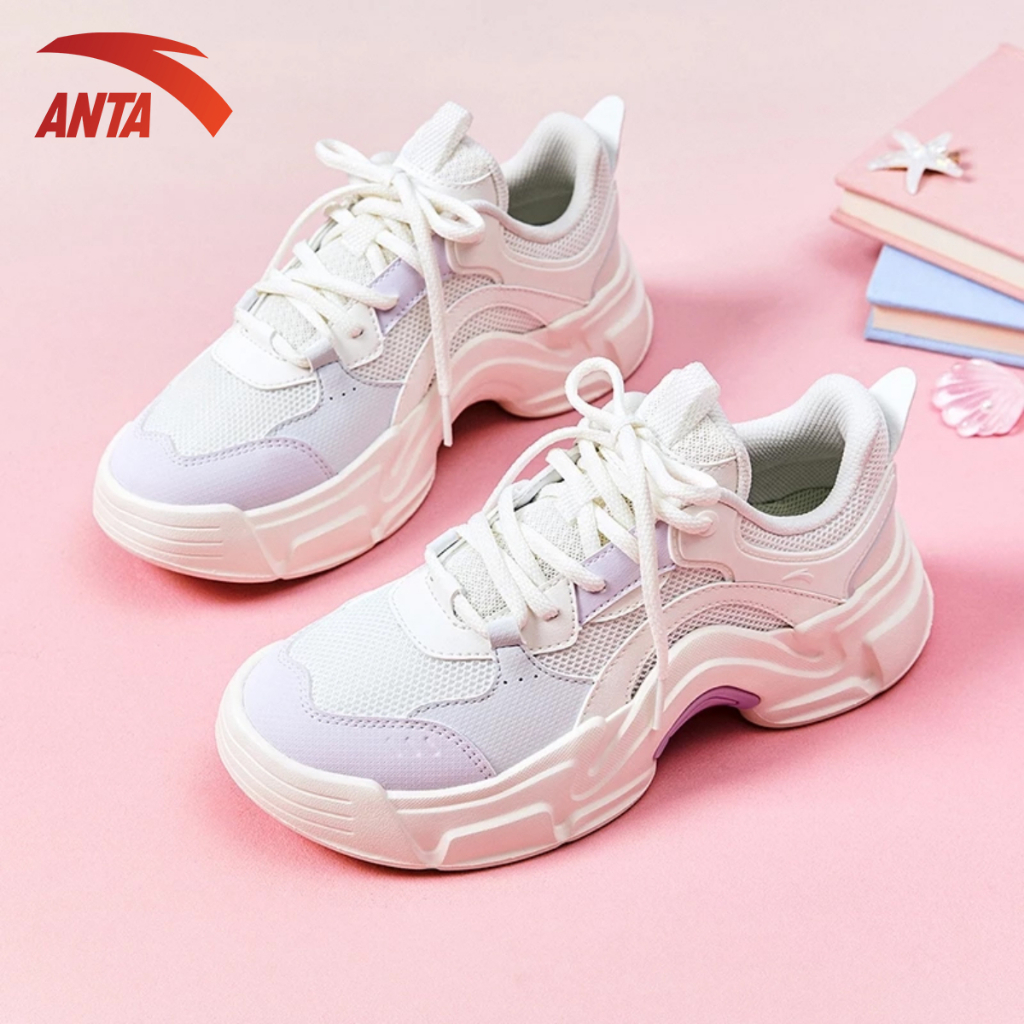 Ảnh Giày thời trang thể thao nữ Bunny Casual ANTA 9224B8821 Giày Sneaker nữ đế cao 5cm 2