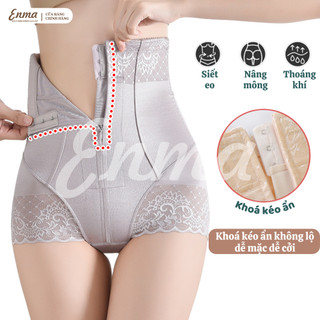 Quần Gen Nịt Bụng Định Hình ENMA Cạp Cao Kéo Khóa Có Nẹp Chống Cuộn Siết Eo Thon Gọn QS01