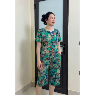 Bộ lụa lửng trung niên M123. Sunny store