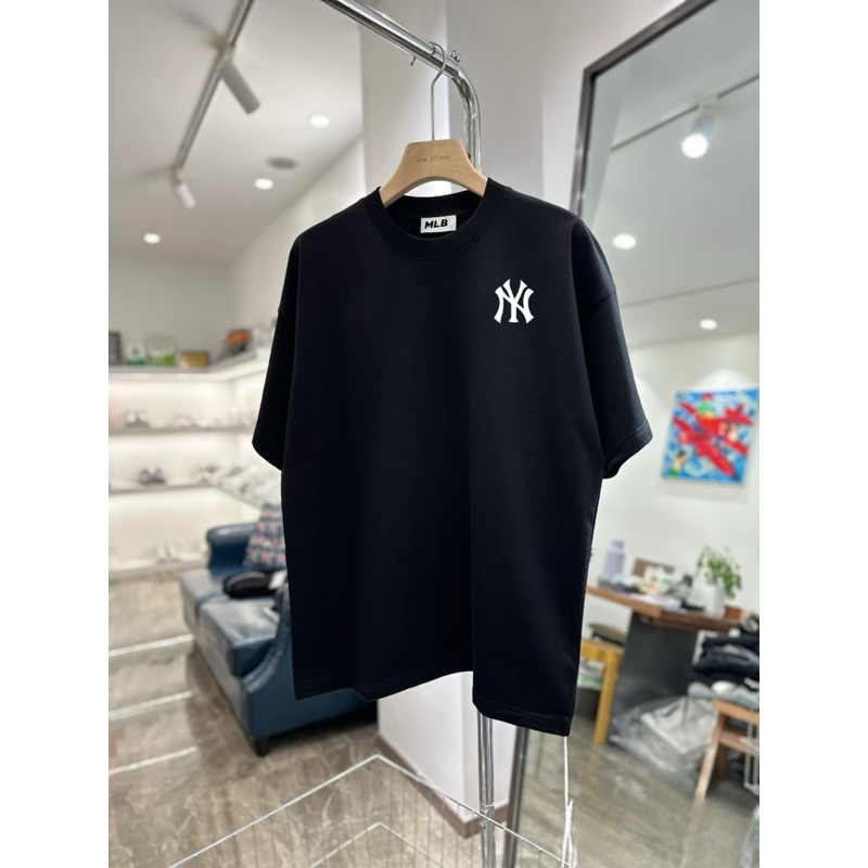 Áo phông MLB  KOREA nam nữ cao cấp, 100% cotton co giãn 2 chiều , định lượng 250gms,NY Rắn XAnh