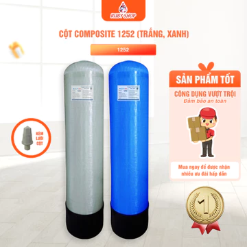 Cột composite 1252 (trắng, xanh) - cột chưa kèm van, đã bao gồm lưới cột - rubyshophcm