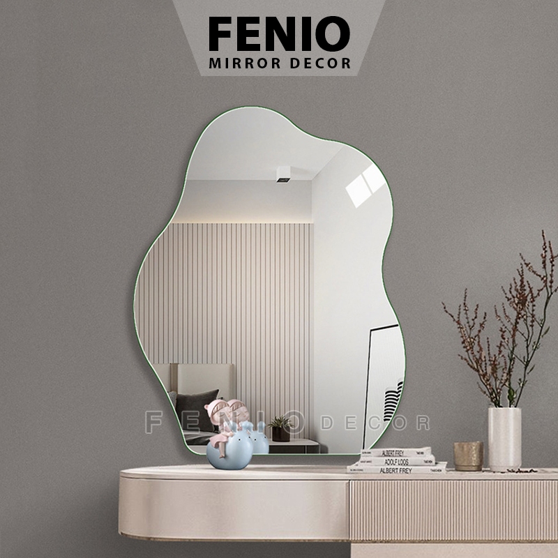 Ảnh Gương đèn led cảm ứng FENIO DECOR hình hạt đậu lượn sóng nghệ thuật 4