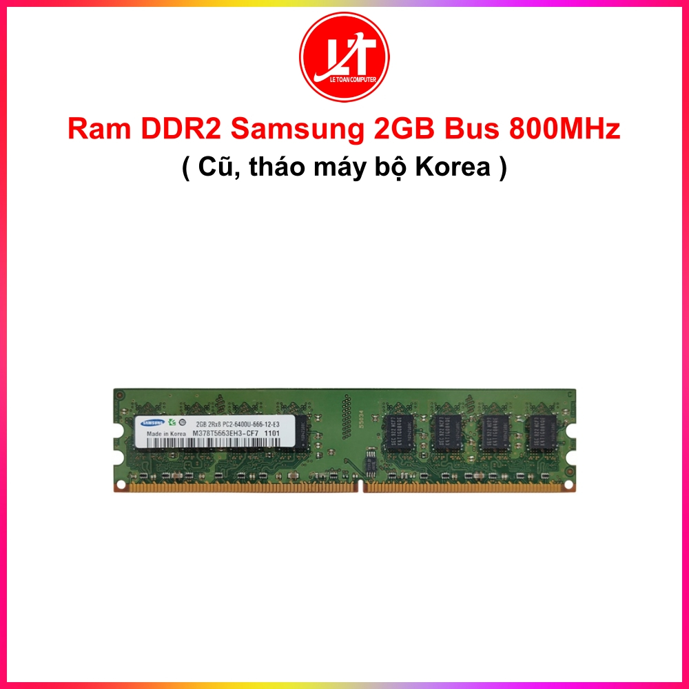 Ram DDR2 Samsung 2GB Bus 800MHz (Cũ, tháo máy bộ Korea) | Shopee Việt Nam