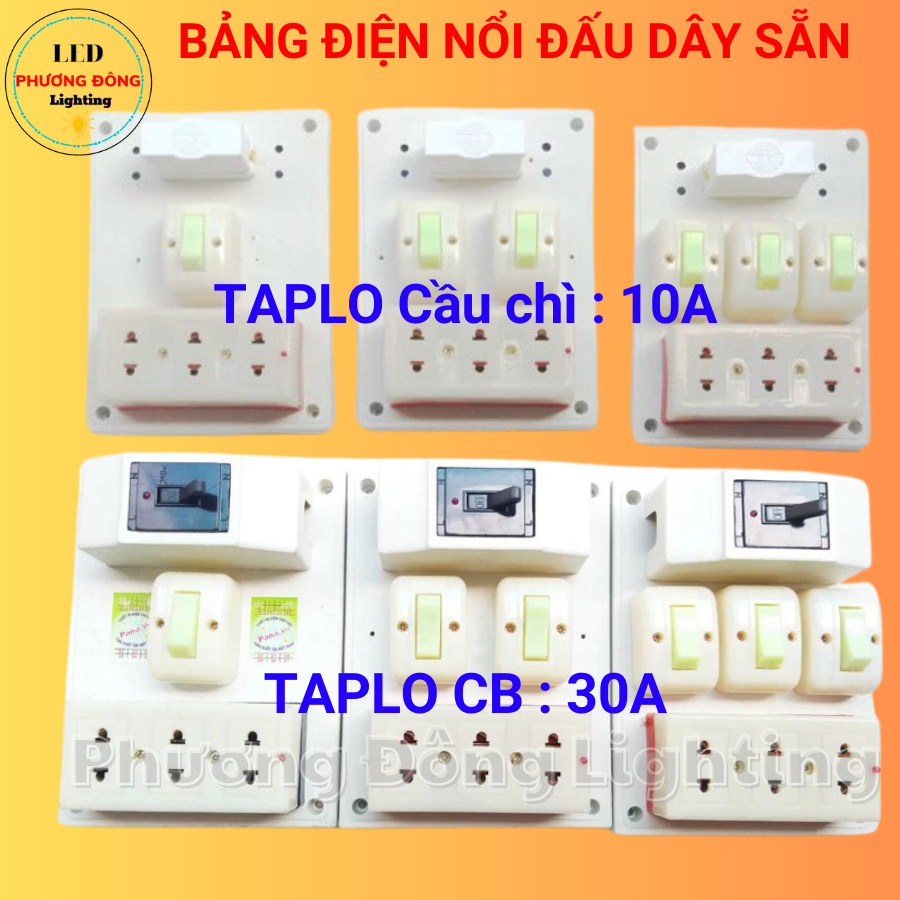Bảng điện nổi Taplo lắp ráp sẳn cầu chì và cầu dao 1 công tắc 2 công tắc 3 công tắc an toàn dễ sử dụng