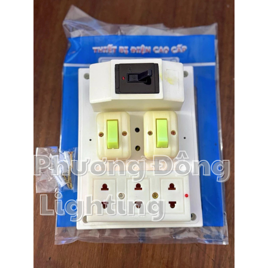 Bảng điện nổi Taplo lắp ráp sẳn cầu chì và cầu dao 1 công tắc 2 công tắc 3 công tắc an toàn dễ sử dụng