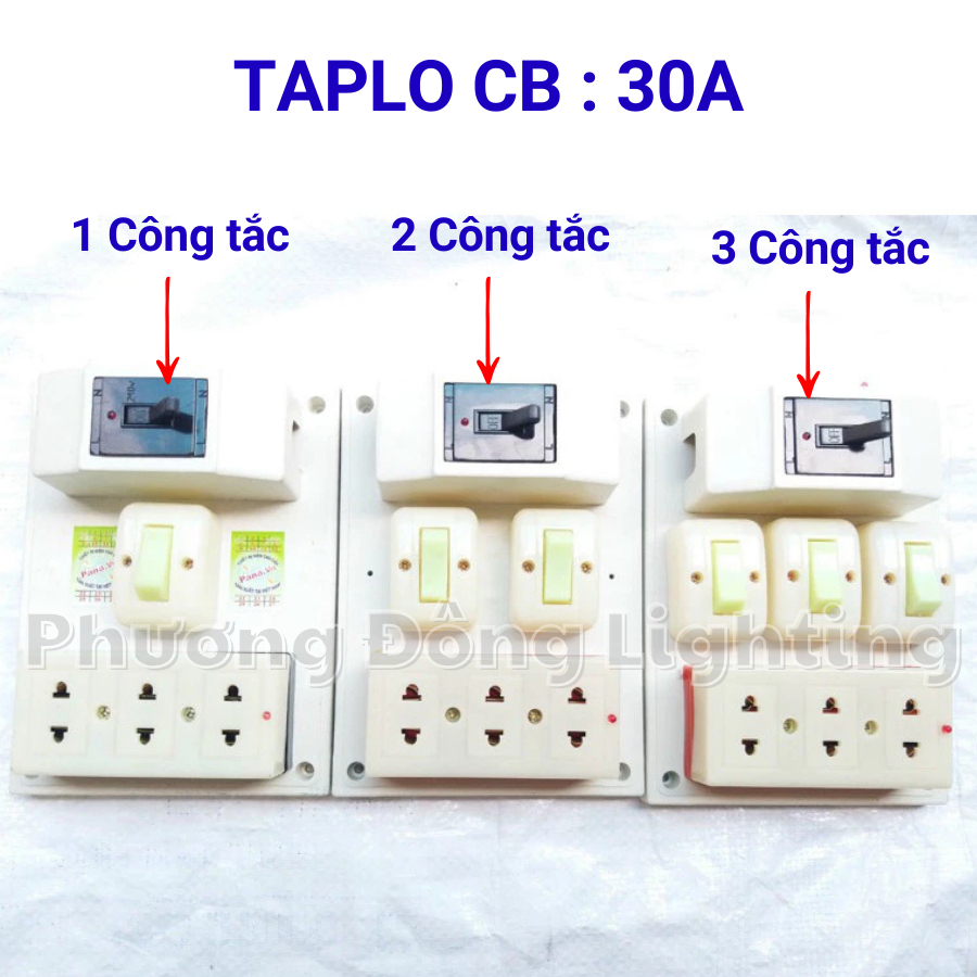Bảng điện nổi Taplo lắp ráp sẳn cầu chì và cầu dao 1 công tắc 2 công tắc 3 công tắc an toàn dễ sử dụng