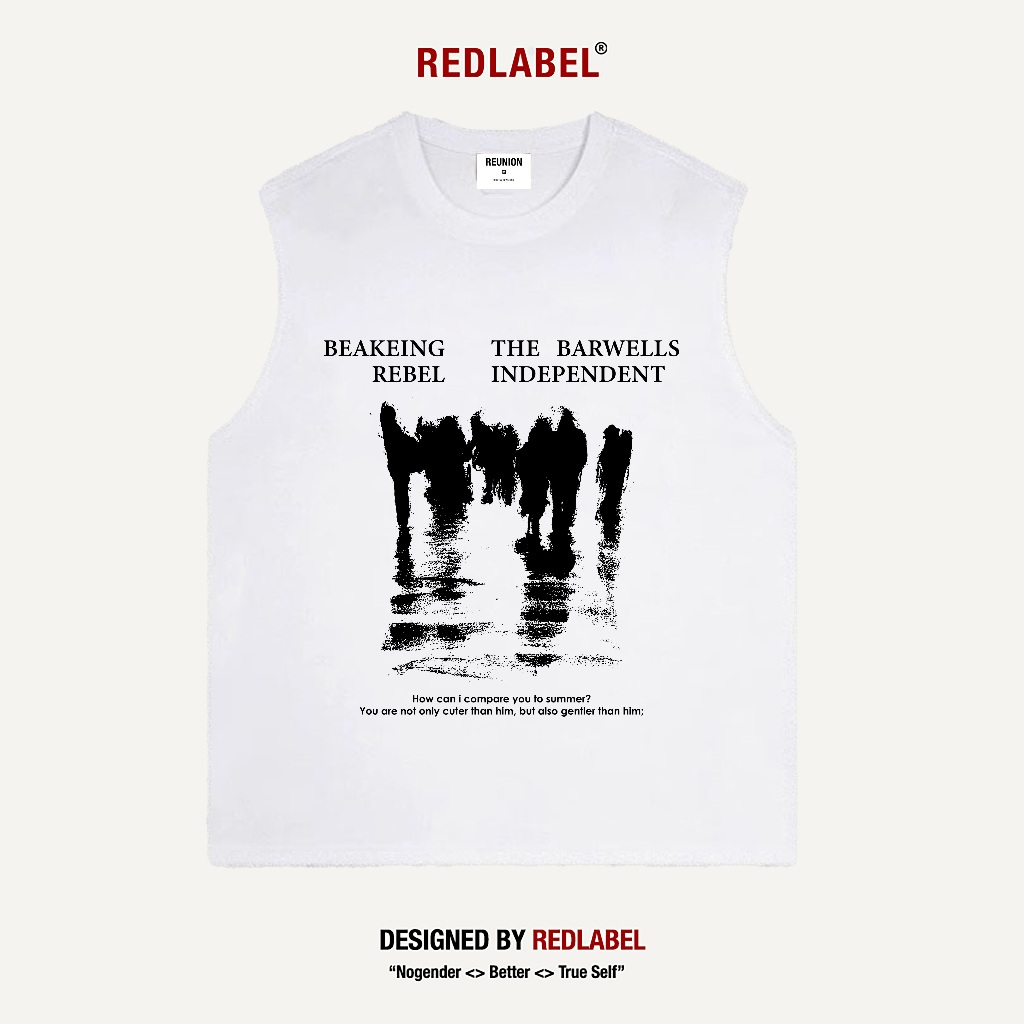 Áo Tank Top Nam Nữ RedLabel In Họa Tiết REBEL, Áo Ba Lỗ Sát Nách Nam Nữ Cotton Cá Tính TT47