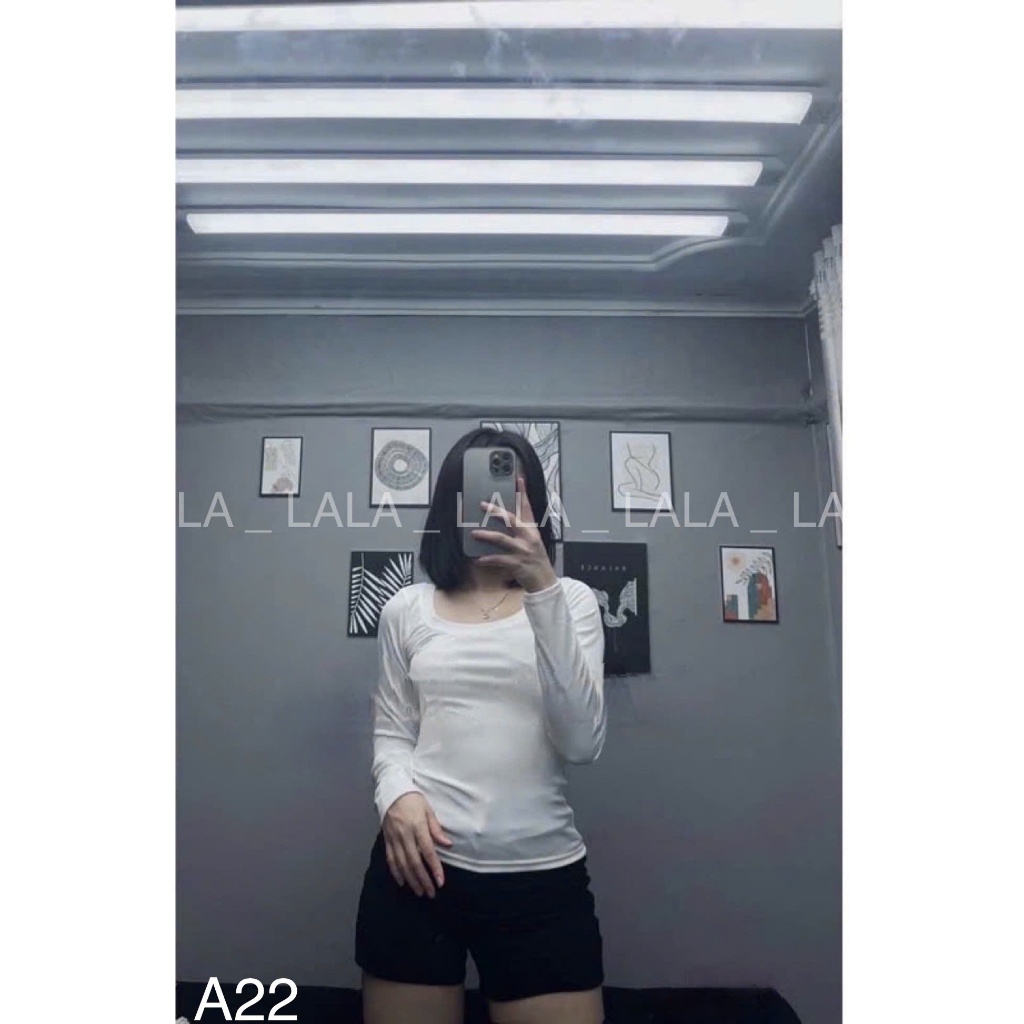 Áo len tăm cổ U dài tay dáng body dễ phối đồ LALA  A22