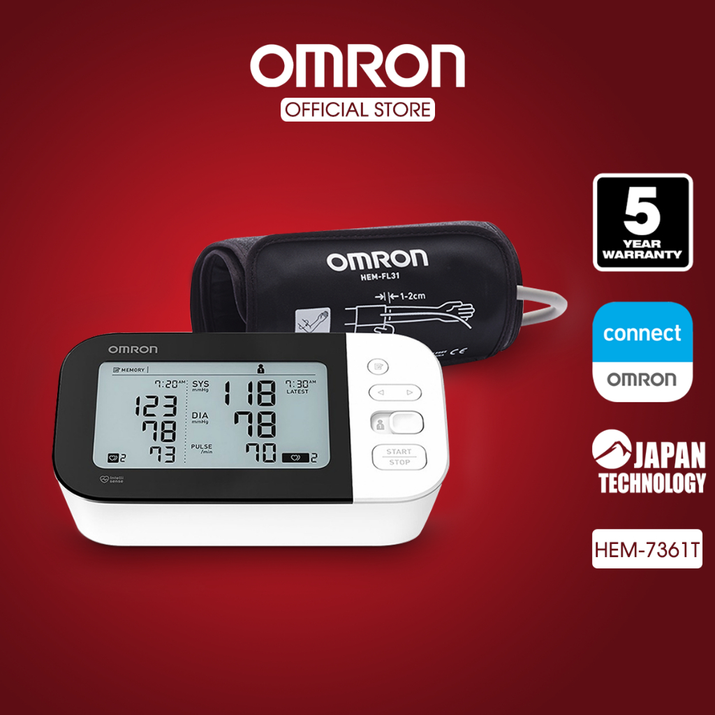 Máy Đo Huyết Áp Cảnh Báo Đột Qụy Sớm Omron HEM-7361T | Công Nghệ Rung ...