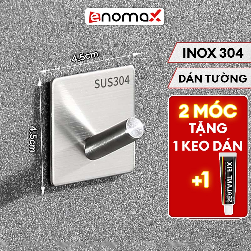 Móc dán tường chịu lực inox 304, siêu dính trong suốt treo đồ đa năng ...