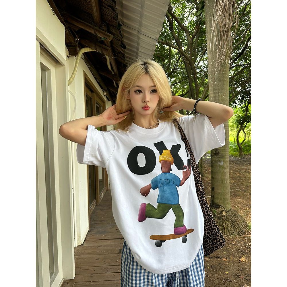 Áo Thun Nam Nữ "OK" Tshirt, Áo phông RedLabel basic form rộng tay lỡ TS8
