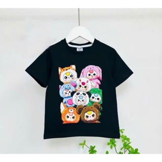 ÁO CỘC TAY ĐEN TRĂNG IN 3D 9 BABY THREE CHO BÉ TRAI VÀ GÁI