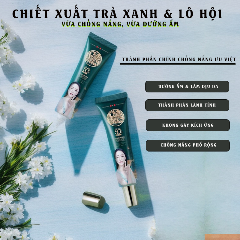 Kem Chống Nắng Kiêm Dưỡng Trắng Da 30ml SPF50+ PA++++ Chống Trôi Nước 4 Giờ - Dưỡng Ẩm & Không Để Lại Vệt Trắng