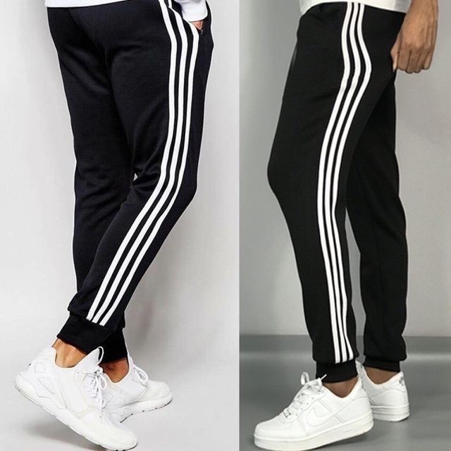 Quần dài thể thao ống bo phối viền chất nỉ bông cho cả nam và nữ, form rộng chất dày đẹp form chuẩn L1