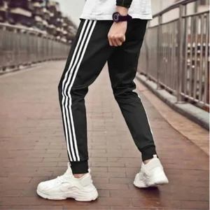 Quần thể thao nam nữ unisex Quần nam nữ Thu Đông chất dày co giãn ống suông mặc nhà thể dục L1