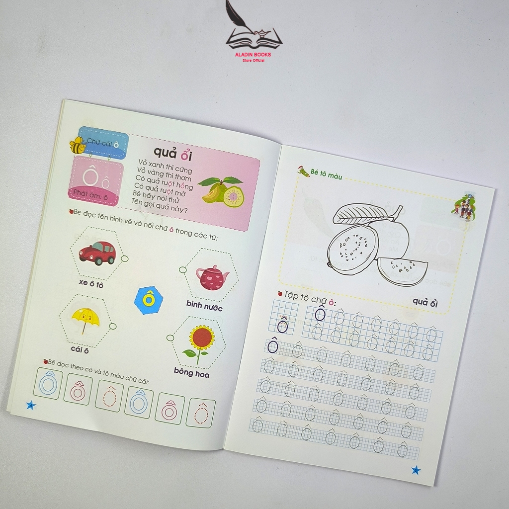 Sách- Bộ 4 Quyển Bé Làm Quen Với Chữ Cái Tập 1 Tập 2 Chữ Số Nét Cơ Bản -Dành Cho Trẻ 5-6 Tuổi