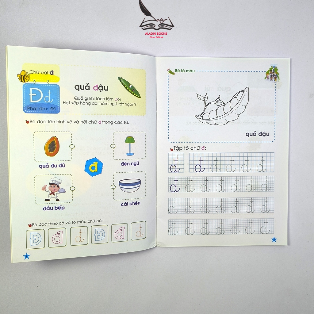 Sách- Bộ 4 Quyển Bé Làm Quen Với Chữ Cái Tập 1 Tập 2 Chữ Số Nét Cơ Bản -Dành Cho Trẻ 5-6 Tuổi