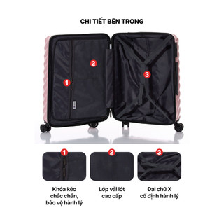 [COMBO ĐỘC QUYỀN] Combo 2 Vali Kéo MIA Larita WENY - Size 20/24/28, Nhựa PC/ABS Cứng Cáp Bền Bỉ, Bảo Hành Trọn Đời
