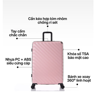 [COMBO ĐỘC QUYỀN] Combo 2 Vali Kéo MIA Larita WENY - Size 20/24/28, Nhựa PC/ABS Cứng Cáp Bền Bỉ, Bảo Hành Trọn Đời