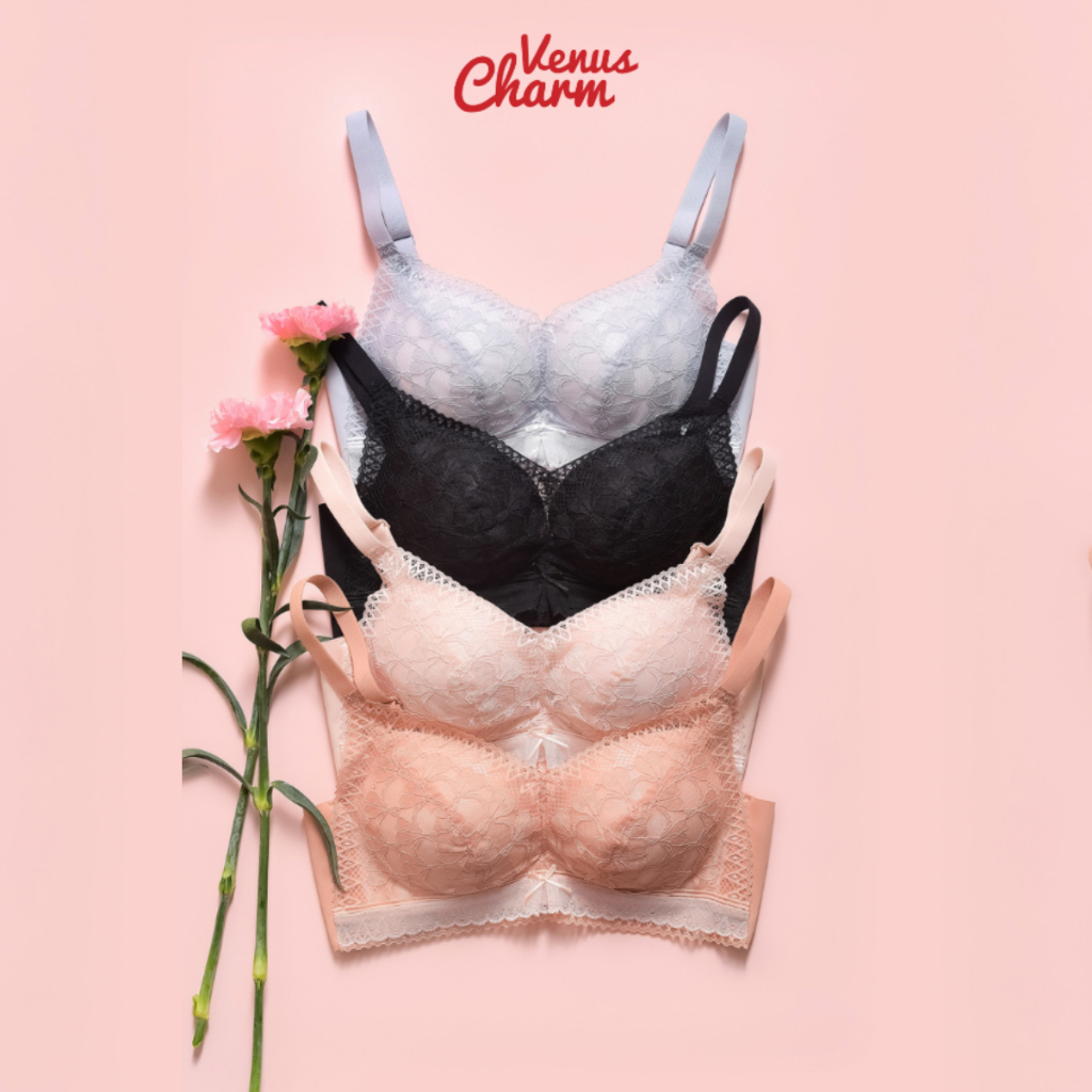 Ảnh Áo lót nữ Venus Charm ren đệm dày nâng ngực 6cm cho form ngực nhỏ bản lưng to 6018 2