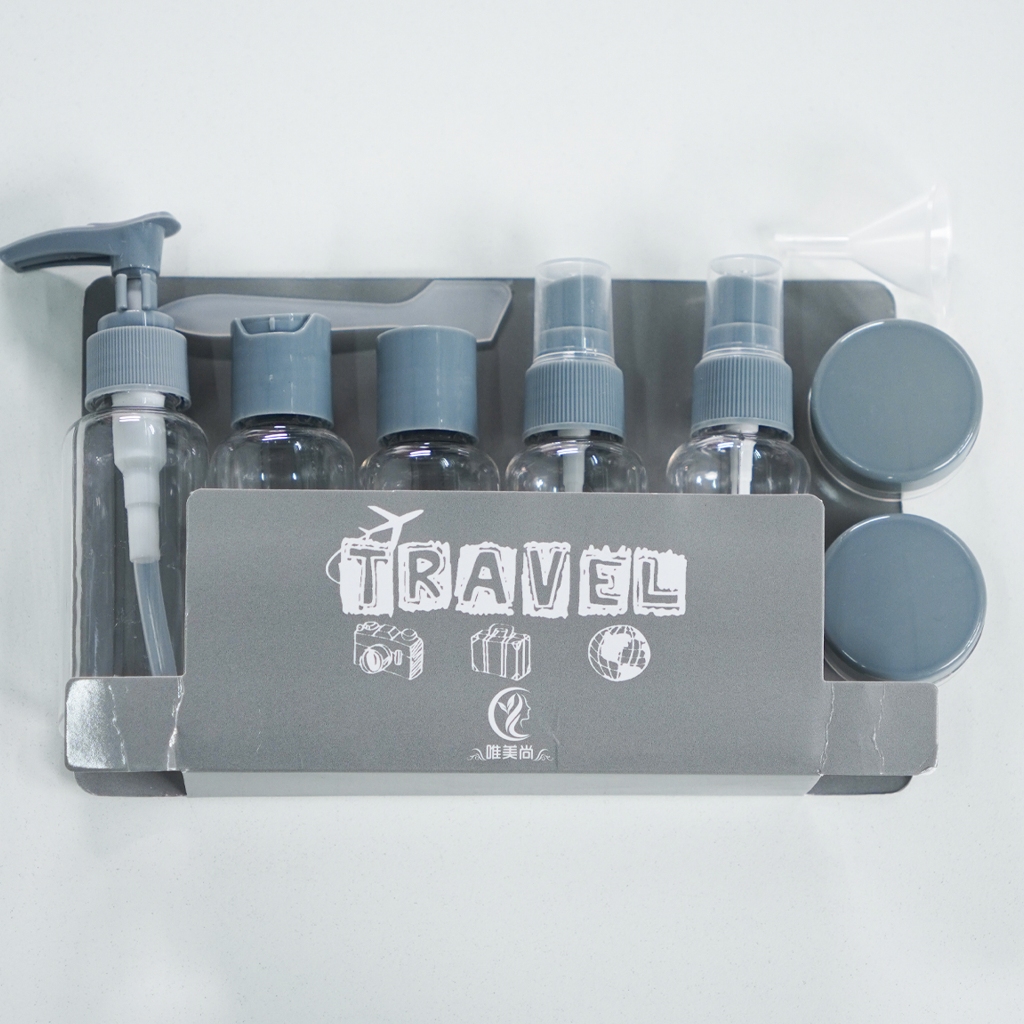 Ảnh Bộ chiết mỹ phẩm 9 món -  set chiết mỹ phẩm Sunny Travel tiện dụng, chiết dầu gội, sữa tắm mang đi du lịch tiện lợi 4