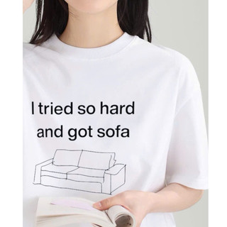 Áo thun Unisex NAm nữ in hình Ghế SOFA tired so hard and got sofa Cotton mềm mịn thoáng mát [A479]