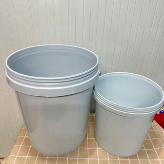 Xô nhựa tròn kiểu thùng sơn, dùng đựng nước đựng gạo, nhựa PP màu trắng, vàng (KHÔNG NẮP)