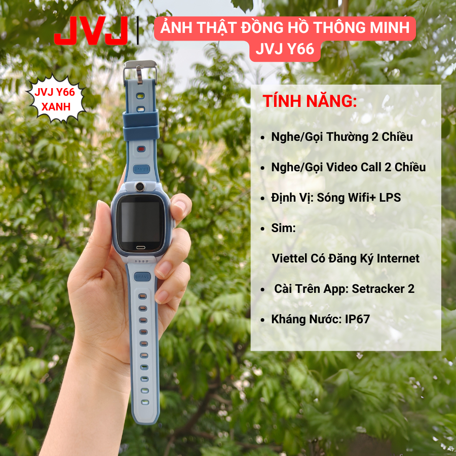 Ảnh Đồng Hồ Thông Minh Trẻ Em JVJ Y66, Hỗ Trợ Tiếng Việt, Kháng Nước,Video Call, Nghe Gọi 2 Chiều 1
