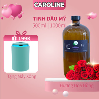 Tinh dầu xông thơm phòng thiên nhiên CAROLINE hương Hoa Hồng Big Size, nhẹ nhàng, dịu dàng