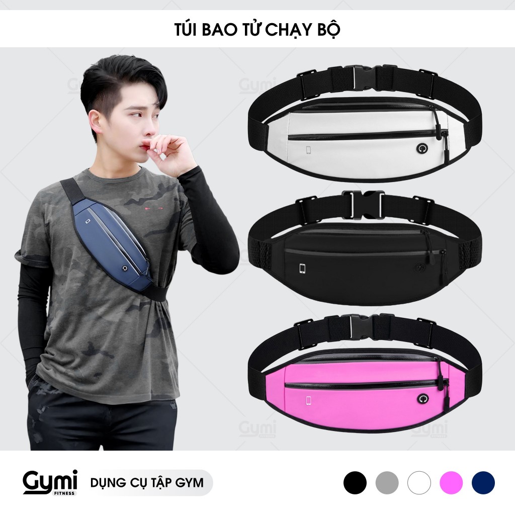 Túi Bao Tử - Túi Chạy Bộ, Đeo Bụng, Đeo Hông Tròn Chống Thấm Nước 5 Màu Sắc - Có Kèm Ngăn Đựng Nước - TĐE05-Tron