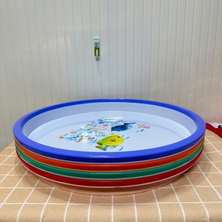 Mâm nhựa tròn có vành, kích thước 26-28-32-36 -40-44-50cm, 4 màu dương, hồng, ngọc, cam,nhựa PP