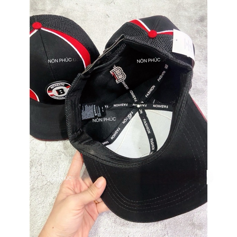 MŨ HIPHOP, SNAPBACK CHỮ B NẸP ĐỎ CÁ TÍNH NAM NỮ