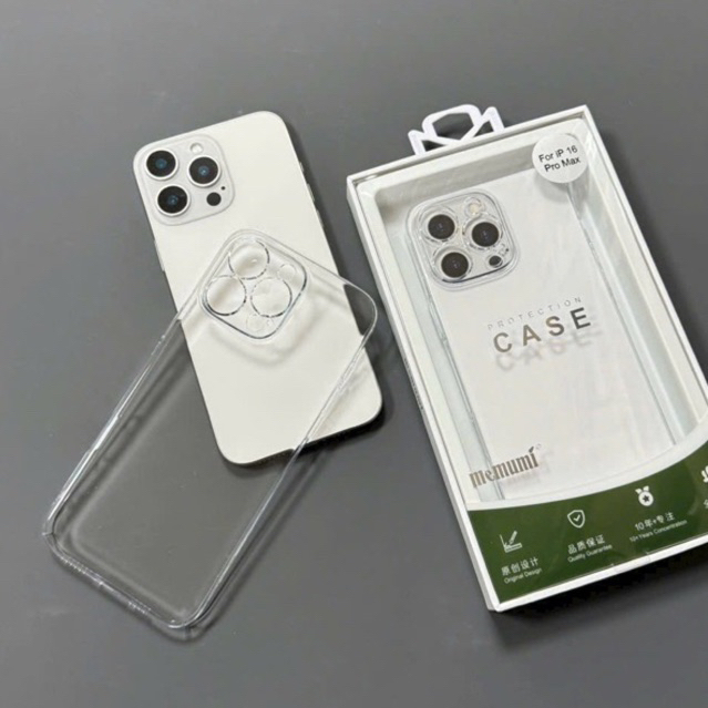 Ốp Lưng iPhone Memumi Trong Suốt Có Bảo Vệ camera dành cho iPhone 13 đến 17 Pro Max