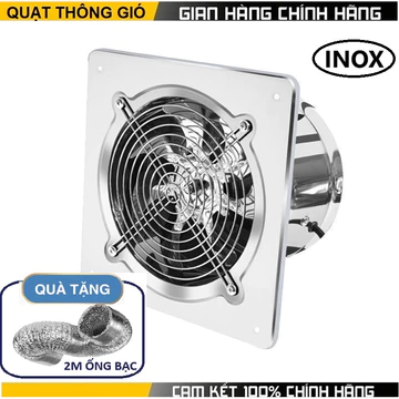 ( TẶNG KÈM 2M ỐNG ) Quạt thông gió hút mùi INOX🌸FREESHIP🌸Quạt Hút Gió Quạt Thông Gió LS Hút Mùi Nhà Bếp , Nhà tắm