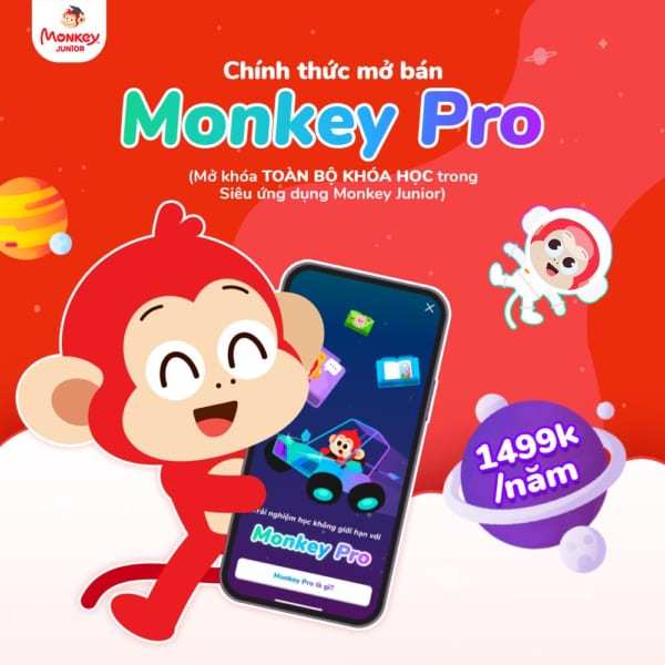 Monkey PRO trọn đời gồm (ABC/junior 5.0/Stories/Speak/Math/Vmonkey) cho ...