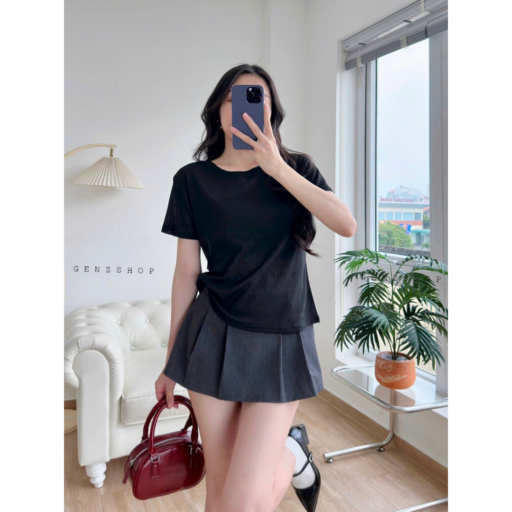 ÁO BABYTEE THUN GIẤY MỎNG NHẸ [KÈM ÁO ỐNG] Đơn Giản Năng Động BBTGENZ25