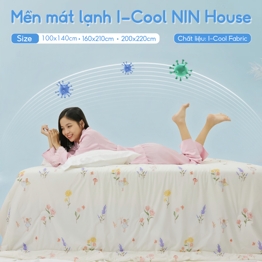 Ảnh Mền lạnh I Cool Advance NIN House đủ màu sắc cho bé size 100x140cm | Chăn chần Ice Silk 1