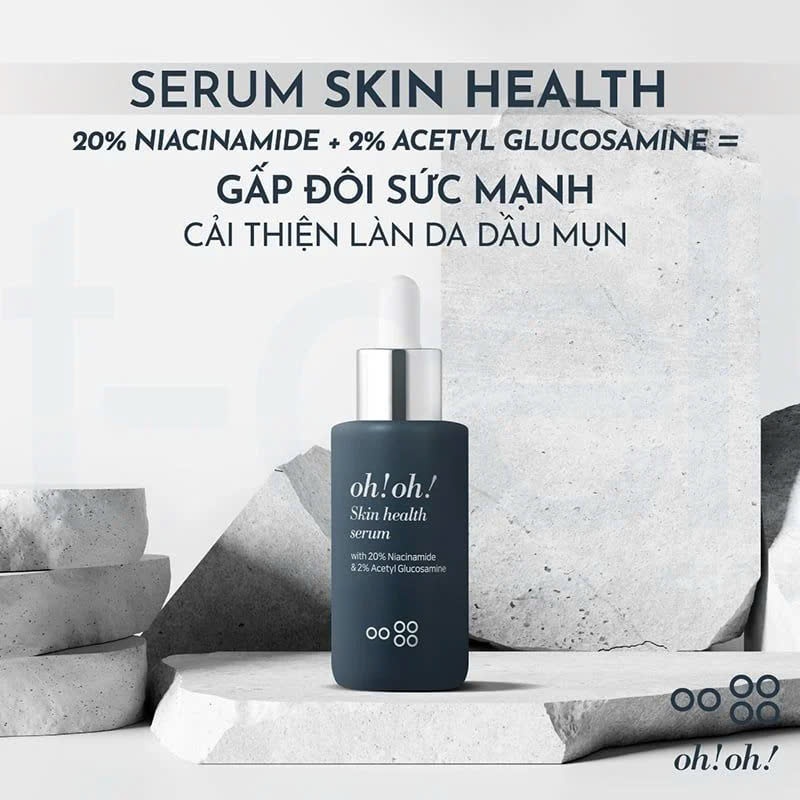 Serum Dưỡng Sáng Da, Giảm Thâm Nám Oh!Oh! Skin Health Serum Niacinamide 20% 10ml 30ml