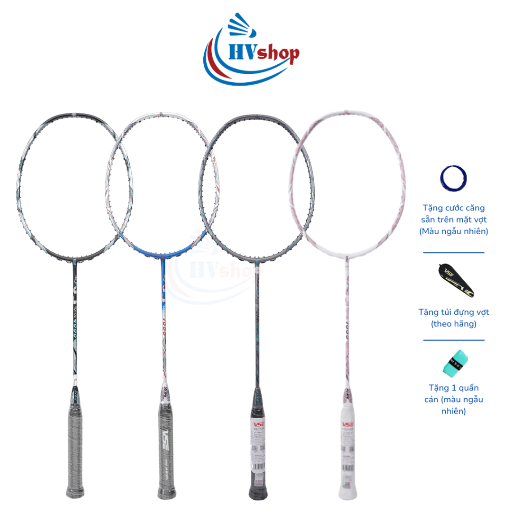 Vợt cầu lông VS Titan 1000 chính hãng, miễn phí công căng, bao đơn và quấn cán - HVShop