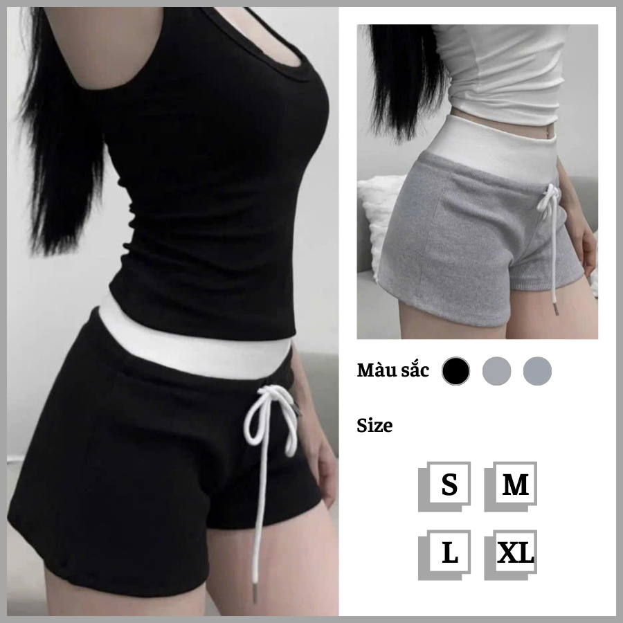 Combo 3 Quần Short Nữ Quần Ôm Body Đùi Nữ Vải Tăm Lạnh Tôn Dáng 3 Màu | BigBuy360 - bigbuy360.vn