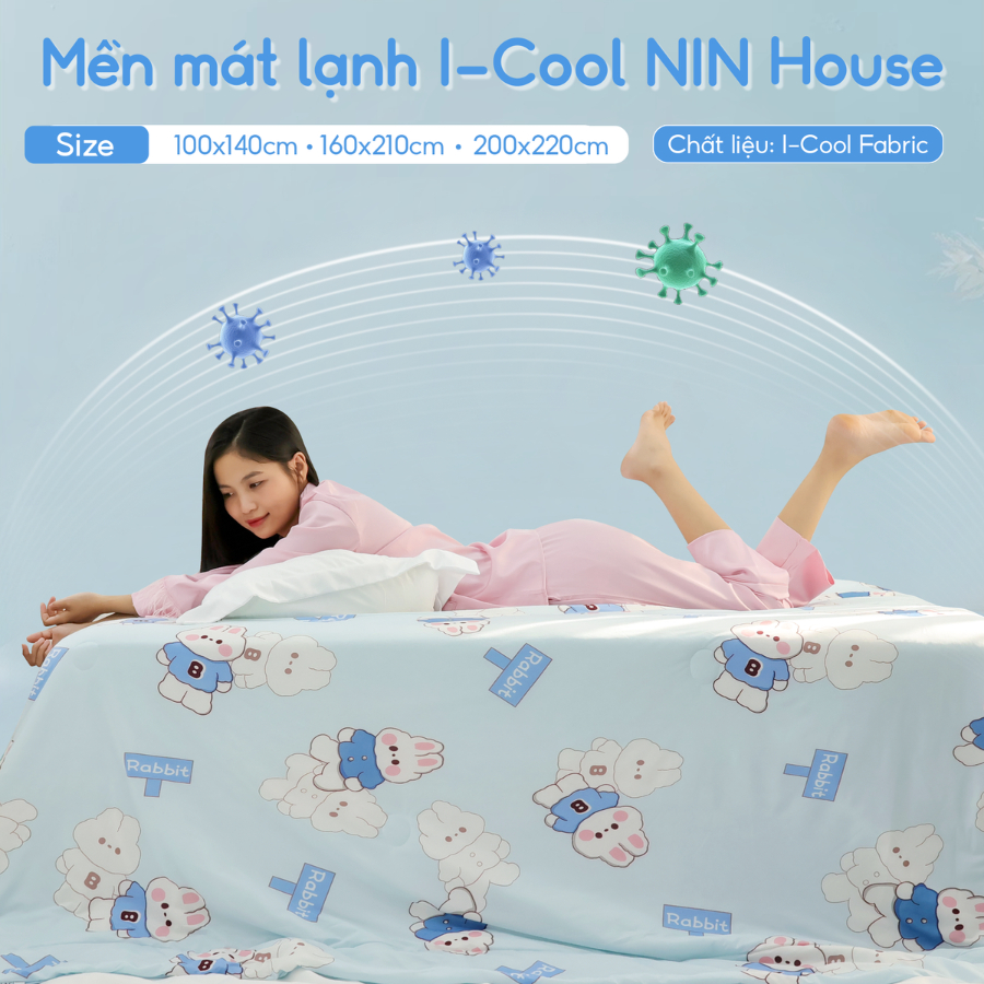 Ảnh Mền lạnh I Cool Advance NIN House | Chăn mền Ice Silk fabric siêu mát lạnh cao cấp 3