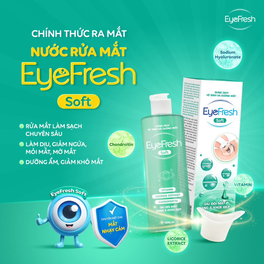 Ảnh Combo 2 Nước Rửa Mắt EYEFRESH Soft Hỗ Trợ Làm Sạch, Làm Dịu, Dưỡng Ẩm Cho Mắt Sáng Khỏe Chai 300ml 3