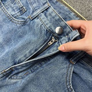 Quần jean nữ bigsize ống rộng dáng suông cạp cao tôn dáng che khuyết điểm cho chuppy- Q540