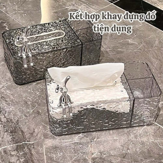 Hộp giấy ăn để bàn hình thỏ siêu xinh, hộp đựng giấy ăn hình thỏ cute