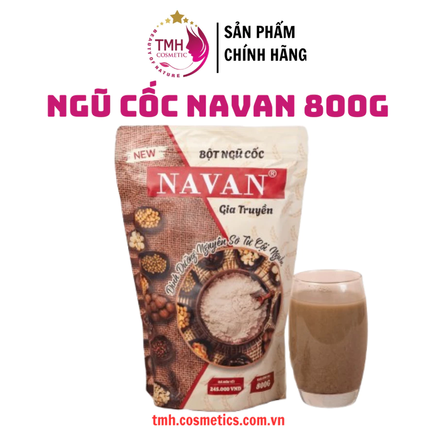 Bột ngũ cốc Navan 9 loại đậu hạt bổ sung dinh dưỡng tốt cho sức khỏe 800g