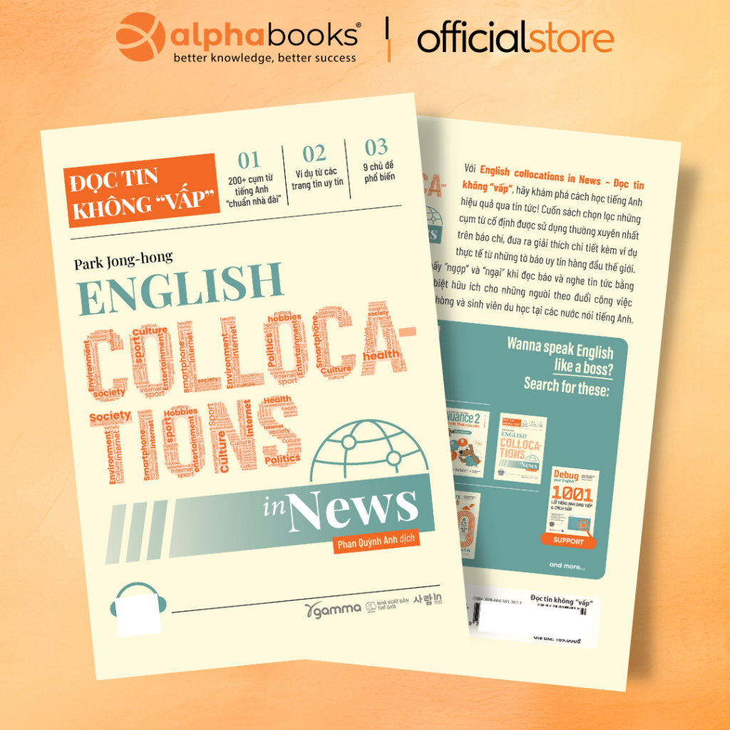Sách - Lẻ/Combo English Collocations In News - Đọc Tin Không Vấp + Top 1500+ Cụm Từ Tiếng Anh Thông Dụng