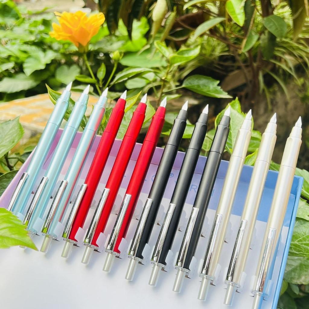 ComBo 4 Bút Máy Bấm Ngòi EF-Ngòi Nét Chữ Tiêu Chuẩn 0.38 mm Phù Hợp Học Tiểu Học Từ Lớp 1 Tới Lớp 5.