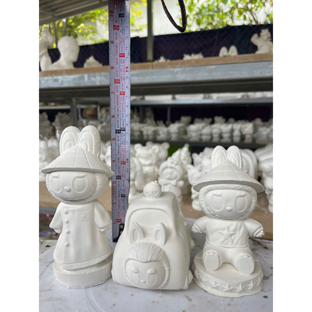 combo 3 tượng Labubu nón lá ( tặng kèm màu ) | Shopee Việt Nam