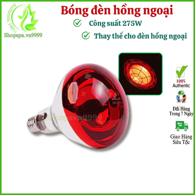 [275W] Bóng đèn hồng ngoại thay thế, Đèn hồng ngoại trị liệu, đèn sưởi