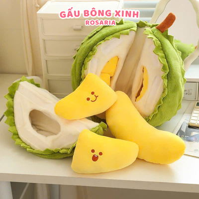 [Hỏa tốc] Gấu Bông Sầu Riêng Tách Múi Siêu Hot Nhồi Bông Quả Sầu Riêng Đồ Chơi Có Thể Tách Múi Quà Tặng Cho Bé Rosaria